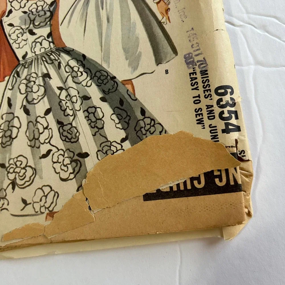 McCalls Vintage1960's Pattern #6354 Misses and‎ Juniors Dress HTF